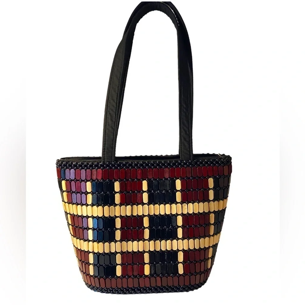 Handmade from Bamboo & Beads Shoulder Bag New